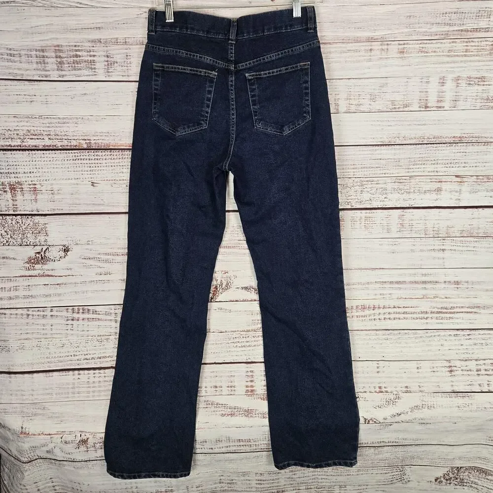 Vintage Casual Corner Jeans Women Sz 4 Stretch Bootcut High Rise Denim Dark Wash